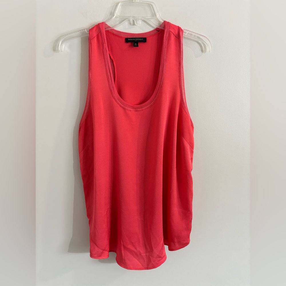 Banana Republic Womens Coral Racerback Blouse Size Medium